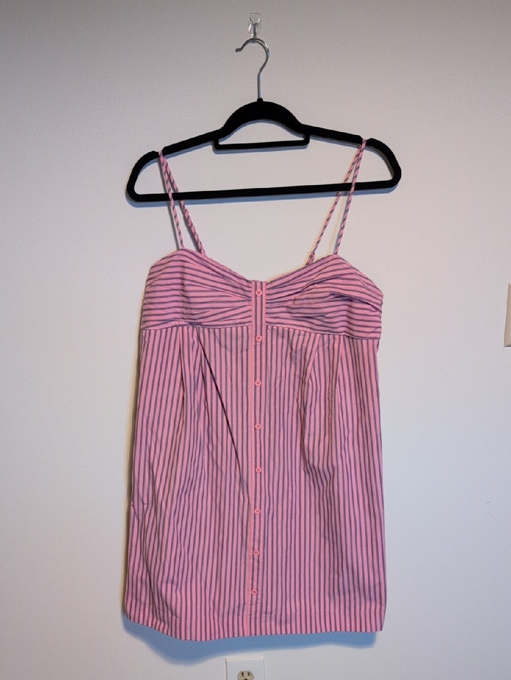Steve Madden Pink and Navy Striped Mini Dress
